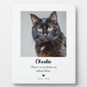 大切な猫のペットメモリアルギフト | 愛する記憶のプレート フォトプラーク (正面)