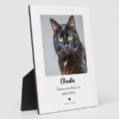 大切な猫のペットメモリアルギフト | 愛する記憶のプレート フォトプラーク (側面)