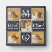 大切な猫のメモリアルユニークフォトコラージュ フォトプラーク (正面)