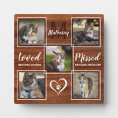 大切な猫の思い出　ユニークな写真コラージュ フォトプラーク (正面)