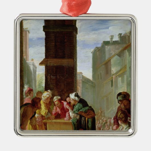 大切な真珠の喩え メタルオーナメント (正面)