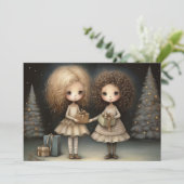 大切な瞬間と笑い：聖降誕祭のお祝い シーズンカード (スタンド正面)