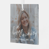 大切な瞬間の記念碑 ガラスオーナメント (正面左)