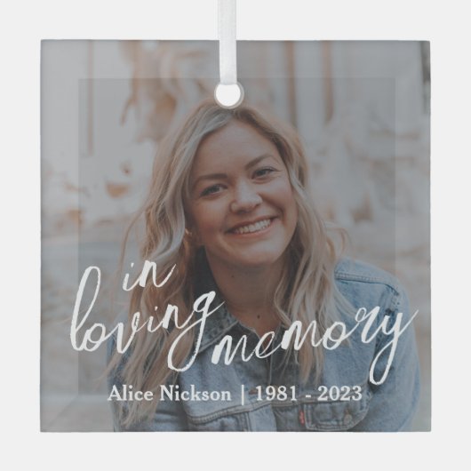 大切な瞬間の記念碑 ガラスオーナメント (正面)