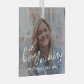 大切な瞬間の記念碑 ガラスオーナメント (正面右)