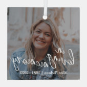 大切な瞬間の記念碑 ガラスオーナメント (裏面)