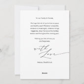 大切な瞬間を慈しむクリスマス家族写真一時滞在 シーズンカード (裏面)