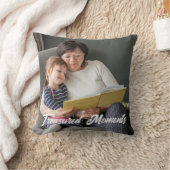 大切な瞬間シンプルタイポグラフィ写真 クッション (ブランケット)