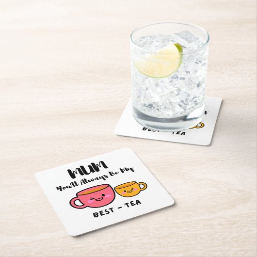 大切な瞬間マザーズデイギフトガラスコースター スクエアペーパーコースター (インサイチュ)