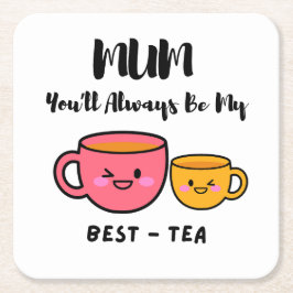 大切な瞬間マザーズデイギフトガラスコースター スクエアペーパーコースター