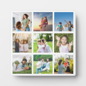 大切な瞬間:カスタマイズ可能な9枚の写真コラージュ フォトプラーク (正面)