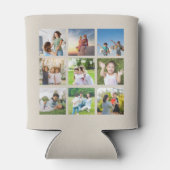 大切な瞬間:カスタマイズ可能な9枚の写真コラージュ 缶クーラー (裏面)