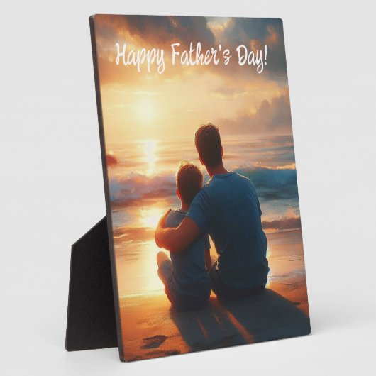 大切な瞬間 – 日父のの入り時の愛 フォトプラーク (側面)