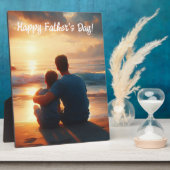 大切な瞬間 – 日父のの入り時の愛 フォトプラーク (側面)