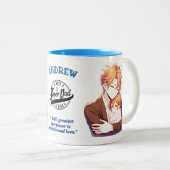 大切な瞬間 – 父と子が抱き締めるマグカップ ツートーンマグカップ (正面右)