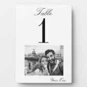 大切な結婚モーメントの表番号カード(5 x 7) フォトプラーク (正面)