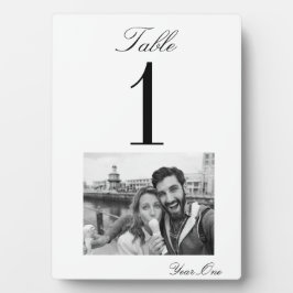 大切な結婚モーメントの表番号カード(5 x 7) フォトプラーク