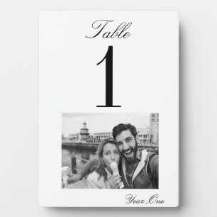 大切な結婚モーメントの表番号カード(5 x 7) フォトプラーク