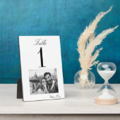 大切な結婚モーメントの表番号カード(5 x 7) フォトプラーク (側面)