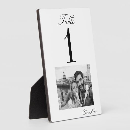 大切な結婚モーメントの表番号カード(5 x 7) フォトプラーク (側面)