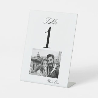 大切な結婚モーメントの表番号カード(5 x 7) 台座サイン