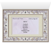 大切な結婚式のテーブルの座席メニュー (内部横(下))