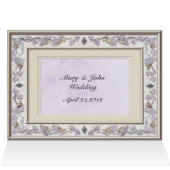 大切な結婚式のテーブルの座席メニュー (内部横(上))