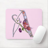 大切な蝶イニシャルA マウスパッド (マウス)