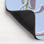 大切な蝶イニシャルB マウスパッド (コーナー)