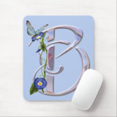 大切な蝶イニシャルB マウスパッド (マウス)