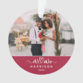大切な記念品 最も素敵な時間 結婚写真 オーナメント (正面)