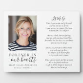 大切な記憶の写真と祈りのプレート 葬儀・追悼式 フォトプラーク (正面)