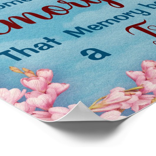 大切な記憶を失った人への花柄プリント ポスター (角)