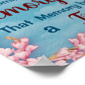 大切な記憶を失った愛する人への花柄プリント ポスター (角)