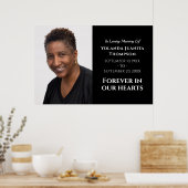 大切な記憶を胸に永遠に　モダンな葬儀用カスタム写真 ポスター (キッチン)