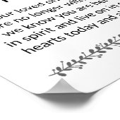 大切な記憶を胸に永遠に　結婚記念銘板 ポスター (角)