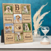 大切な記憶 ペットメモリアル 愛する思い出 ユニークな6枚の犬の写真 フォトプラーク (側面)