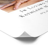 大切な記憶　愛のメッセージ　ピンクの花の写真　ウェルカムサイン ポスター (角)