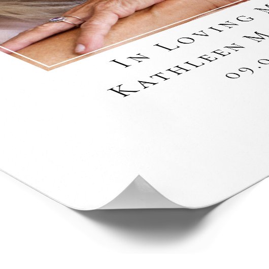 大切な記憶　愛のメッセージ　ピンクの花の写真　ウェルカムサイン ポスター (角)