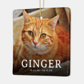 大切な記憶 猫 ペットメモリアル 写真2枚 セラミックオーナメント (左)