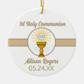 大切な贈り物!ファーストコミュニオンオーナメント セラミックオーナメント (正面)