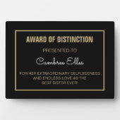 大切な贈り物！SISTER最高の賞卓上プラーク フォトプラーク (正面)