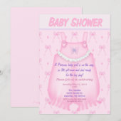 大切な赤ちゃんの女の子のベビーシャワー招待状 招待状 (正面/裏面)