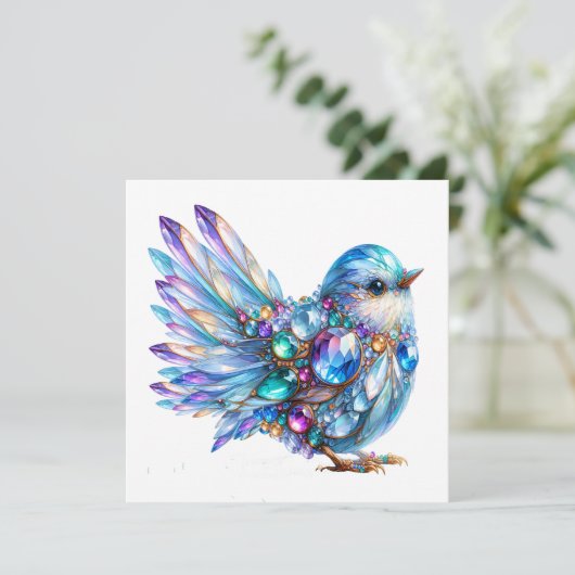 大切な輝きの鳥たちをテーマにした招待状です 招待状 (スタンド正面)