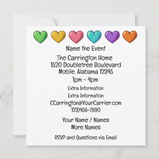 大切な輝きの鳥たちをテーマにした招待状です 招待状 (裏面)