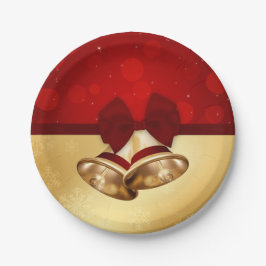 大切な金クリスマス鐘 ペーパープレート