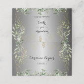 大切な開花：シルバーのアクセントと金色のリングや輪 プレイスカード (外部開封)