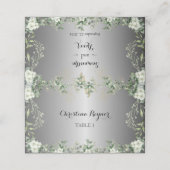 大切な開花:シルバーのアクセントと金色のリングや輪 プレイスカード (外部開封)