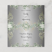 大切な開花:シルバーのアクセントと金色のリングや輪 プレイスカード (外部開封)