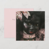 大切な黒い人形のバレンタイン/グリーティングカード シーズンカード (正面/裏面)